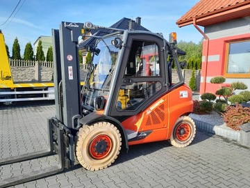 WÓZEK WIDŁOWY LINDE H45T-02 TRIPLEX KABINA WAGA