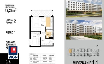 Mieszkanie, Głogów, Głogów, 42 m²