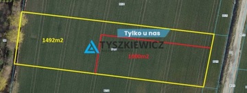 Działka, Nowy Dwór Gdański, 1492 m²