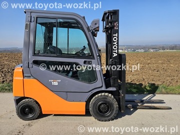 Wózek Widłowy TOYOTA 8FDF15 Kabina, Diesel, 1870 mth, TOYOTA 8FD15 , LINDE