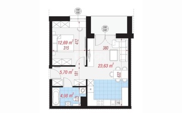 Mieszkanie, Polkowice, 47 m²