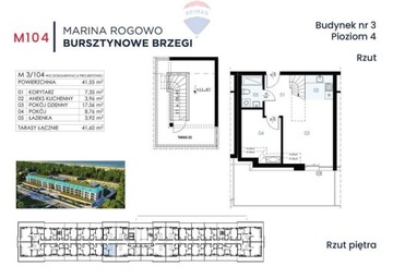 Mieszkanie, Rogowo, Trzebiatów (gm.), 42 m²