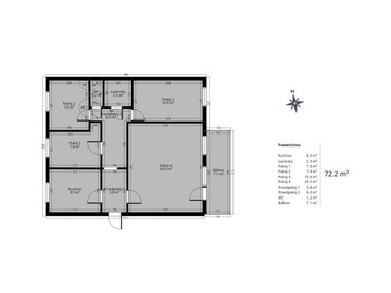 Mieszkanie, Nowy Sącz, Barskie, 72 m²