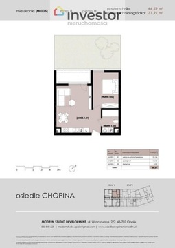 Mieszkanie, Niemodlin (gm.), 45 m²