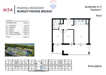 Mieszkanie, Rogowo, Trzebiatów (gm.), 62 m²