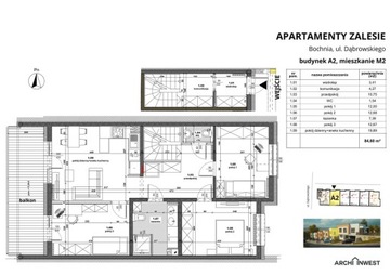 Mieszkanie, Bochnia, 85 m²