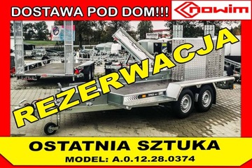 Przyczepa do transportu minikoparki rezerwacja budowlana laweta pod koparkę