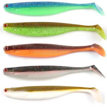 ZESTAW 5 SZT Shad Teez 7 cm zapachowa, SC ripper okoń, szczupak J + GRATIS