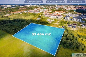 Działka, Olsztyn, Generałów, 33454 m²