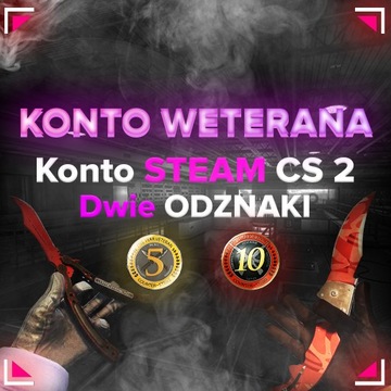 KONTO STEAM Z CS2 CS:GO 17 LAT ODZNAKI WETERANA | CSGO FACEIT GODZINY