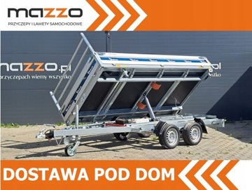 PRZYCZEPA WYWROTKA DEBON DOSTAWA 360x180x30CM DMC3500 KG WYWROT 3 STRONY