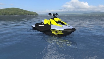 Sea-Doo Spark Trixx 1UP Vapor Blue and Neon Yellow 65RD MY24 FV23%