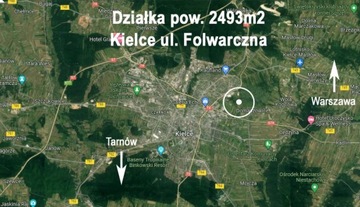 Działka, Kielce, 2493 m²