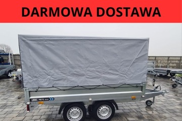 Przyczepka samochodowa dwuosiowa lekka 260cm x 138cm 750 kg DARMOWA DOSTAWA