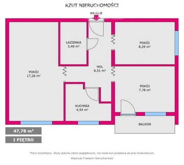 Mieszkanie, Będzin, Będzin, 48 m²