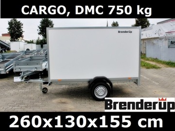 Przyczepa kontener cargo Brenderup CD260 z drzwiami DMC 1000 kg