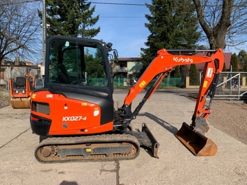 Kubota KX027-4 minikoparka 2700 kg 1000 mtg 2021 3 łyżki U27 waga 3 tony