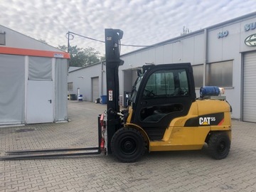 UŻYWANY WÓZEK WIDŁOWY CATERPILLAR CAT GP55N UDŹWIGU 5500 KG Z POZYCJONEREM