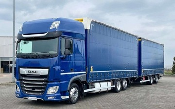 DAF XF 480 ZESTAW TANDEM 120 M3 PRZEJAZDOWY ...