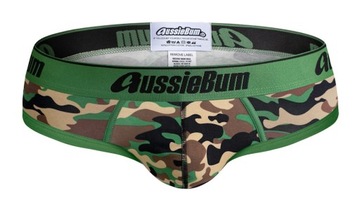 Slipy majtki męskie aussieBum moro camuflage zielone r. S