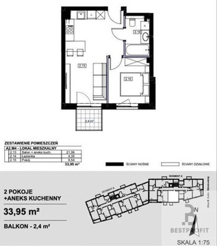 Mieszkanie, Słupsk, 34 m²