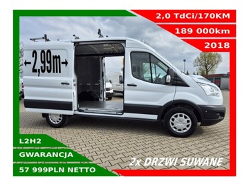 FORD TRANSIT L2H2 2,0TDCi/170KM 2x DRZWI SUWANE KLIMA WEBASTO TEMPOMAT PDC