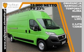 Fiat Ducato, L3H3, Gwarancja, nawigacja, tempo...