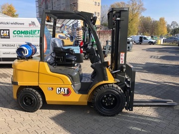 NOWY WÓZEK WIDŁOWY CATERPILLAR CAT GP35N O UDŹWIGU 3500 KG, DUPLEX 3.3 LPG