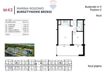 Mieszkanie, Rogowo, Trzebiatów (gm.), 44 m²
