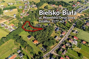 Działka, Bielsko-Biała, Hałcnów, 3177 m²