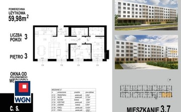 Mieszkanie, Głogów, Głogów, 60 m²