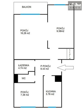 Mieszkanie, Dąbrowa Górnicza, 52 m²