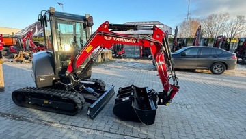 Mini koparka YANMAR SV26 - Powertilt, pakiet 3 łyż oryginalnych YANMAR DEMO