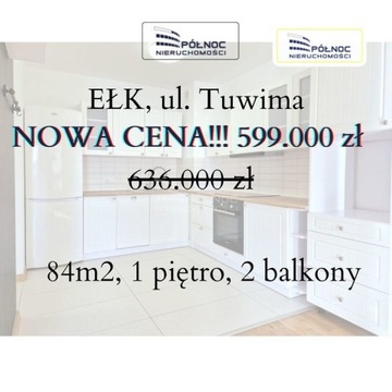 Mieszkanie, Ełk, Ełk, Ełcki (pow.), 84 m²