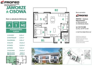 Mieszkanie, Jaworze, Jaworze (gm.), 77 m²