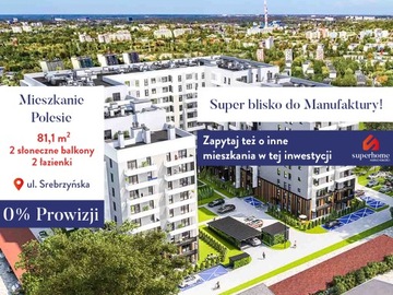 Mieszkanie, Łódź, Polesie, Koziny, 81 m²