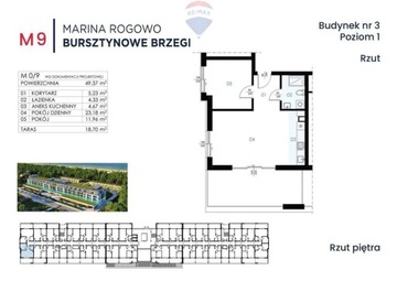 Mieszkanie, Rogowo, Trzebiatów (gm.), 49 m²