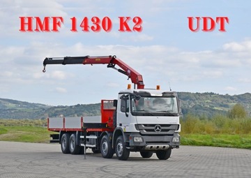 Mercedes Actros 3241 * SKRZYNIA 8,20 m * HMF 1430 - K2 + PILOT / 8x4