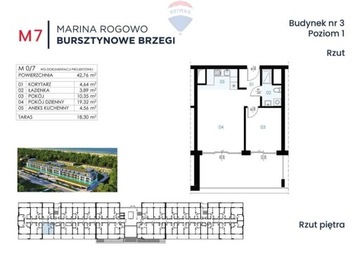 Mieszkanie, Rogowo, Trzebiatów (gm.), 43 m²