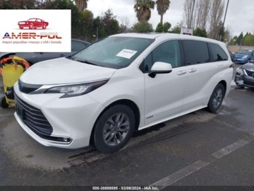 Toyota Sienna 2021r, XLE, 2.5L