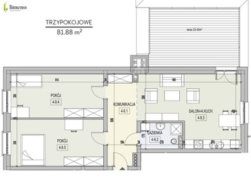 Mieszkanie, Olsztyn, Pojezierze, 82 m²