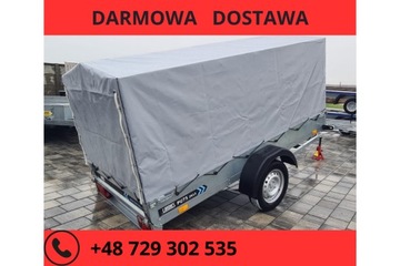 Przyczepka samochodowa lekka uchylna 263cm x 128cm 750 kg DARMOWA DOSTAWA