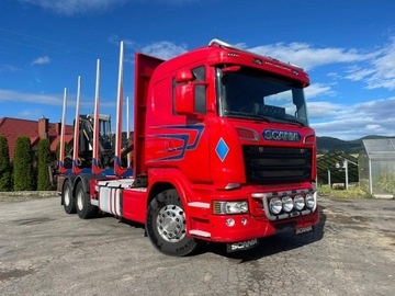 Scania R730 V8 2015r Do przewozu drewna, dźwig Epsilon M110L