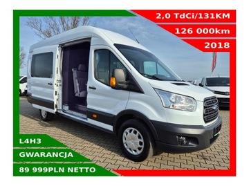 FORD TRANSIT L4H3 BRYGADÓWKA 6osób 2,0TdCi/131KM KLIMA TEMPOMAT CZUJNIKI