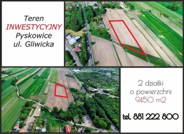 Działka, Pyskowice, 9450 m²