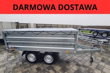 Przyczepka samochodowa dwuosiowa transportowa 260x138 750kg DARMOWA DOSTAWA