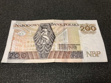 Banknot 200 zł seria AA