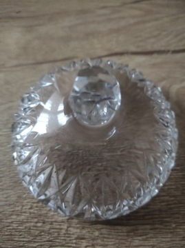  Kryształowa pokrywką od cukiernicy bomboniery 