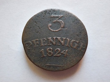 3 Pfenninge 1824 SWE