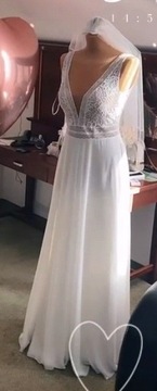 Suknia ślubna rozmiar S  + welon